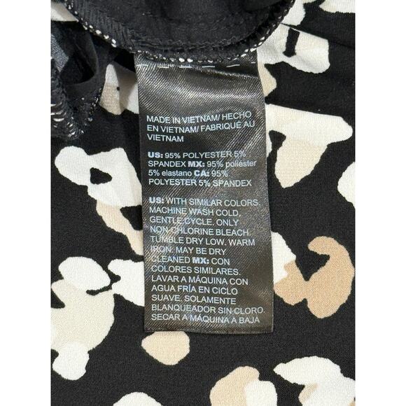 WHBM Matte Jersey Animal Confetti Black Tapered Ankle Pants Size XS Long 🤍🖤🤎 - Picture 14 of 16